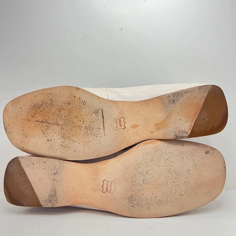 Bass Kazia Women Blush Pink Leather Loafers Size 9M Made in‎ Brazil Low Heel